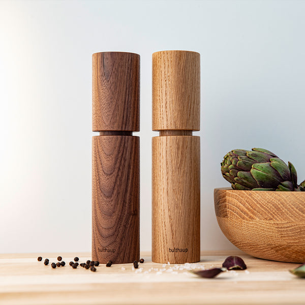 bulthaup wooden spice mills for salt and pepper